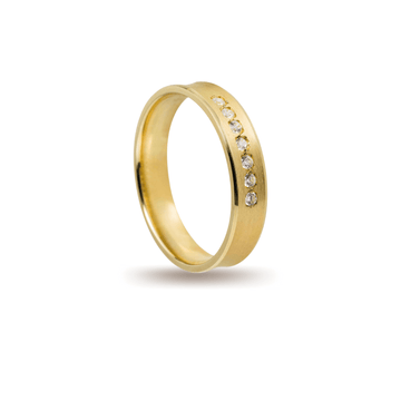 Βέρες Σετ Χρυσές Ματ με Ζιργκόν MASCHIO FEMMINA G4365-CZ - themelidisjewels